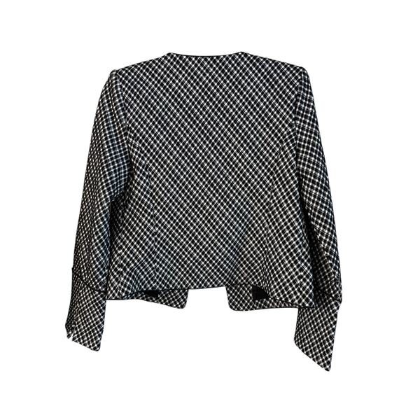 SPANX Women’s Ponte Lady Jacket Stretch Jacquard Black Plaid Size Small NWT - Picture 4 of 6